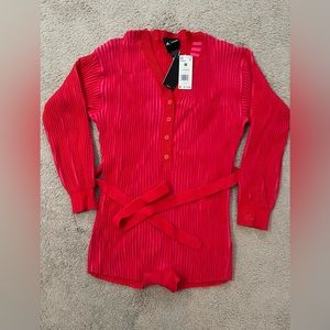 NWT Ivy Park Adidas Ivy Heart Knit Romper Size M